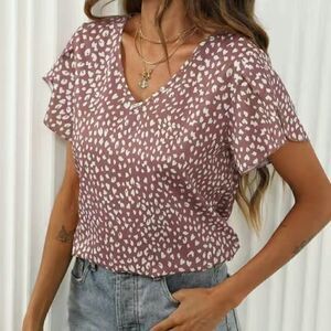 NWT size large women's Sepia patterned top